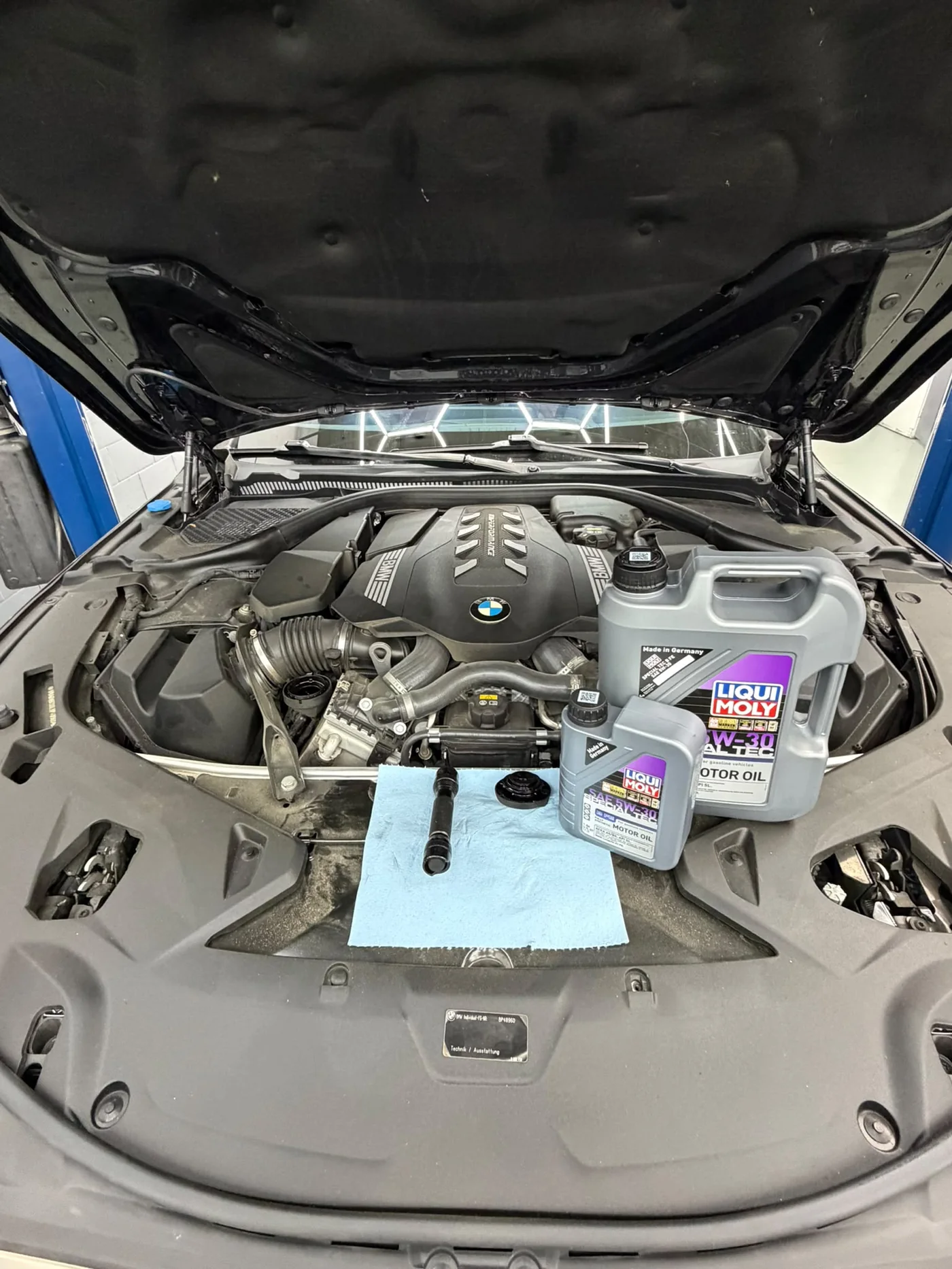 BMW engine being serviced at Motorlux Auto Repairs